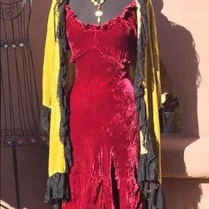 Marrika Nakk Silk Velvet Bustier Dress